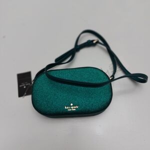 Kate Spade Glimmer Camera Bag Festive Green NWT